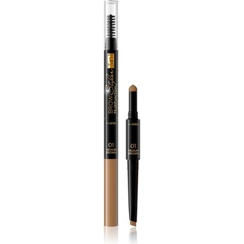 Image 1 of Eveline Cosmetics Brow Styler прецизен молив за вежди 3 в 1 цвят 01 Medium Brown 1, 2 гр