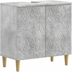 vidaXL Шкаф за мивка в баня DELFT Бетонно сиво 59, 5 x 31, 5 x 59 см (897008)