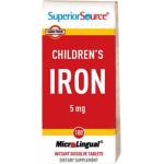 SuperiorSource Children's Iron 5 mg [100 Подезични таблетки ]