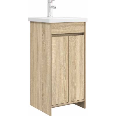 vidaXL Баня с мивка Дъб сонома 42 x 40 x 84, 5 см Инженерна дървесина (890770)