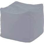 Pufrelax Пуф, 100л. , Табуретка Куб XL - Panama Grey, Перящ се калъф, Водоустойчив, Пълнеж от Полистиролни перли, Тъмно сив