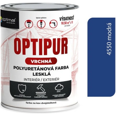 Optipur U2081 Vrchná polyuretanová farba lesklá 0,7 l modrá