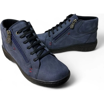 Loretta АНАТОМИЧНИ ДАМСКИ БОТИ loretta comfort ОТ ЕСТЕСТВЕН НАБУК В ТЪМНО СИН ЦВЯТ