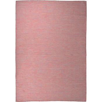 vidaXL Градински плоскотъкан килим, 160x230 см, червен (340825)