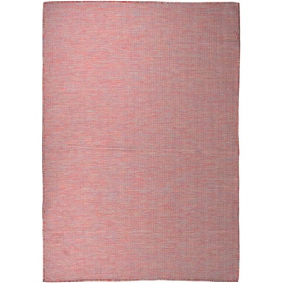 vidaXL Градински плоскотъкан килим, 160x230 см, червен (340825)