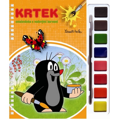 Omalovánky s vodovými barvami a štětcem