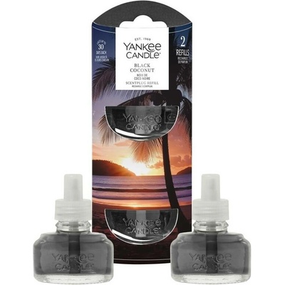 Yankee Candle BLACK COCONUT náplň pro vůni do elektrické zásuvky, 2 x 18,5 ml