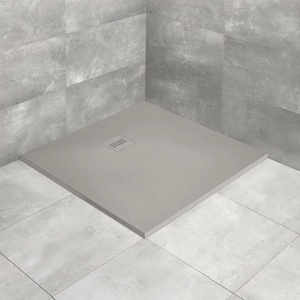 Radaway Kyntos C квадратно композитно душ корито 90x90 см, циментово сиво (HKC9090-74)