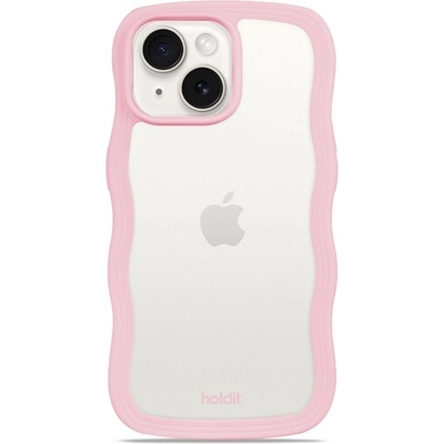 Holdit Калъф Holdit - Wavy, iPhone 13/14/15, прозрачен/розов (7330985161940)