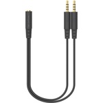 A4Tech Адаптер А4Tech AD-4P, от AUX(ж) към 2x AUX(м), 0.20m, черен (AD-4P)