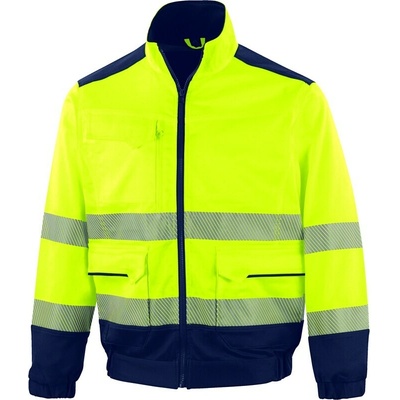 Delta BLÚZA M2VE3STRHV Fluo žltá-Nám. modrá