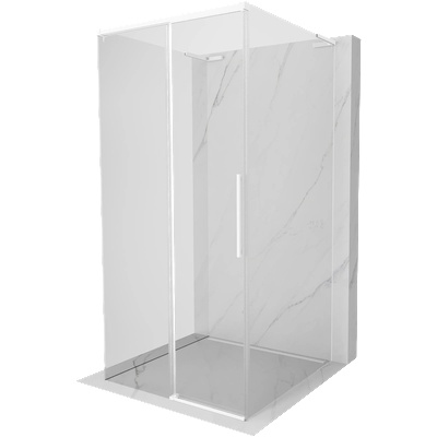 Mexen Rox-3S L душ кабина с 3 стени, плъзгаща се, 90 x 90 см, прозрачна, бяла - 8C2L-090-090-20-00-3S (8C2L-090-090-20-00-3S)