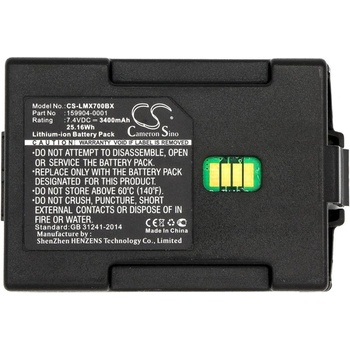 Cameron sino Батерия за баркод скенер Honeywell TXE TECTON MX7 159904-0001 LiIon 7.4V 3400mAh Cameron Sino (CS-LMX700BX)