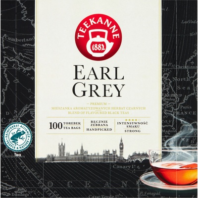 Teekanne Earl Grey čierny čaj porciovaný 100 ks