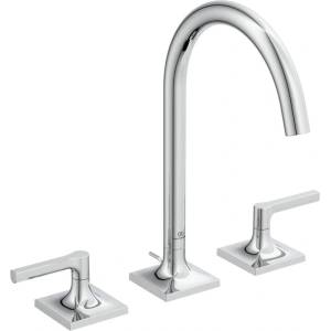 Ideal Standard Смесител за мивка Ideal Standard Atelier Joy Neo, гланциран хром, двоен контрол с вентил (BD144AA)