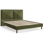 Bobochic Зелено тапицирано двойно легло 140x190 cm тапицирано с включена подматрачна рамка Mara - Bobochic Paris (8815)