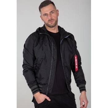 Alpha Industries bunda pánska MA-1 LW HOODED PZ black čierna