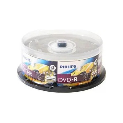 Philips DVD-R Philips 120min. /4.7Gb. 16X - 25 бр. в шпиндел