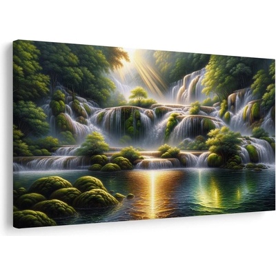 Obraz vodopád v tropickém lese - 90x60