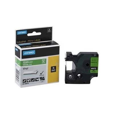 DYMO 1805414 Rhino, 12mm x 5, 5m, бял печат/зелен фон, оригинална лента (1805414)