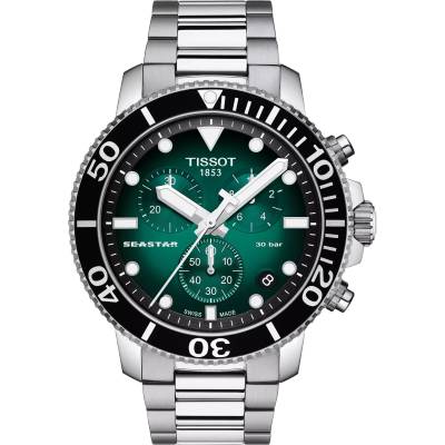Tissot Мъжки часовник Tissot Seastar 120.417. 11.091. 01, Зелен (TIS120.417.11.091.00)
