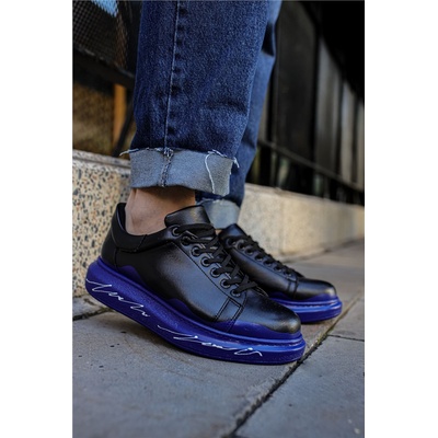 Chekich Унисекс обувки с връзки CH254 - Черни със Син #359831 (359831_Черно)