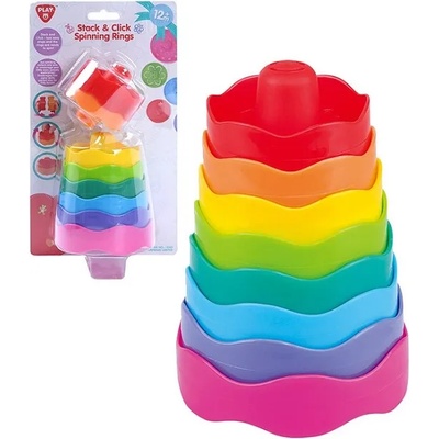 Playgo Детска играчка PlayGo - Цветна пирамида Stack and Click (2362)