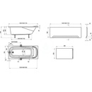 Vany Ravak Vanda II 170 x 70 cm CP21000000