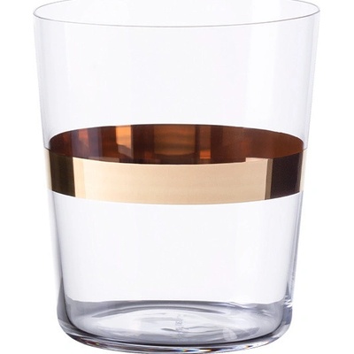 Lunasol Poháry Tumbler s pruhem ve zlaté barvě 6 x 440 ml