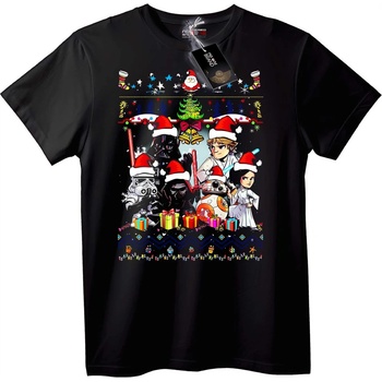 NOONEBRAND Тениска Star Wars Коледа - 6XL, White