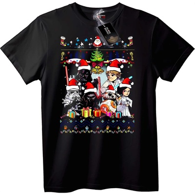 NOONEBRAND Тениска Star Wars Коледа - 6XL, White
