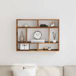 vidaXL Стенен рафт, старо дърво, 75x16x55 см, инженерно дърво (862045)