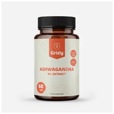 Grizly Ashwagandha 5 % Extrakt 60 kapslí