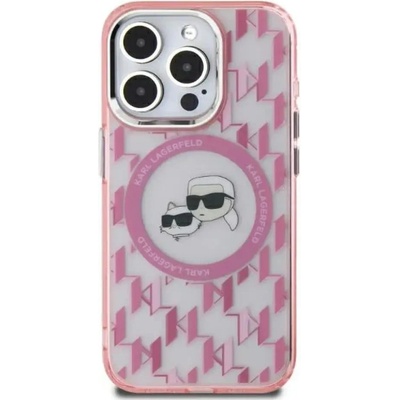 KARL LAGERFELD IML Monogram Karl & Choupette Head MagSafe Калъф за iPhone 15 - Розов (3666339285029)