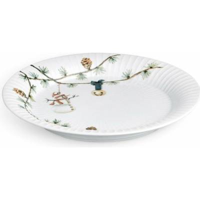 Kähler Design Bílý porcelánový talíř s vánočním motivem 22 cm Hammersh i Christmas