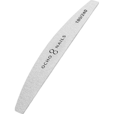 Ocho Nails Pilník na nechty Crescent slim file 180/240 10 ks