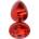 XMS Метално дилдо Butt Plug "RED STORM" 7 см. Размер-S