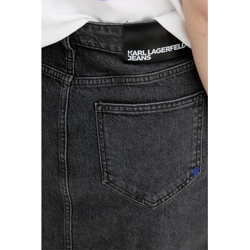 Karl Lagerfeld Jeans Дънкова пола Karl Lagerfeld Jeans в сиво къса със стандартна кройка A3W12010 (A3W12010)