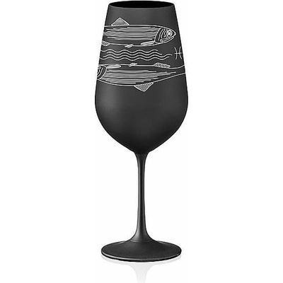 Crystalex sklenice Zvěrokruhy Ryby černá 550 ml
