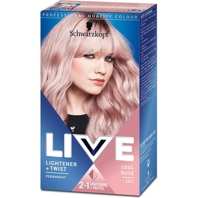 Schwarzkopf Live Lightener & Twist barva na vlasy Cool Rose 101 50 ml