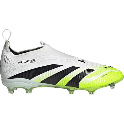 Adidas Детски футболни бутонки Adidas Predator Elite Laceless Childrens Firm Ground Football Boots - White/Blk/Lemon