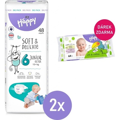 BELLA HAPPY Baby Junior Extra Box 15+ kg 2x48 ks