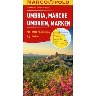 MARCO POLO Karte Umbrien Marken 1:200 000. Umbria Marches. Umbria Marche. Ombrie Marches