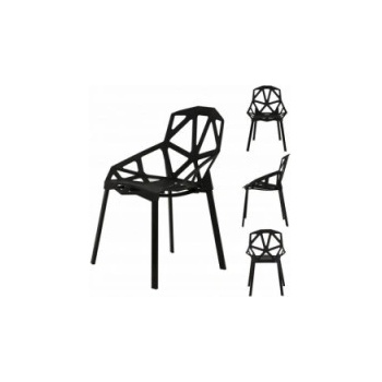 tectake 404410 sada 2 židlí santana se stolkem - černá