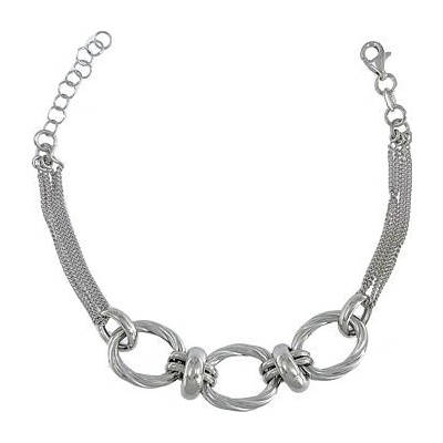 INFINITYSILVER Strieborný náramok s tromi oválmi 202340418+