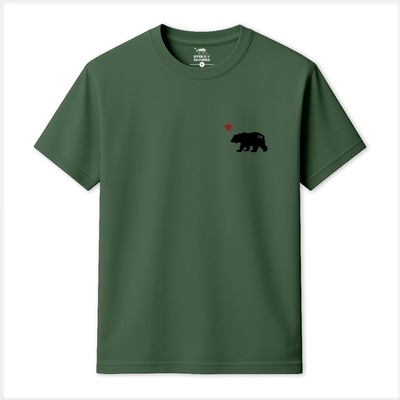 Republic of California Тениска Republic of California Men's Cali Bear T-Shirt - Military Green