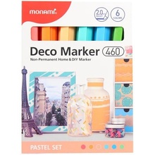 Monami Deco Marker 460 2mm sada Pastel 6ks 20800015030