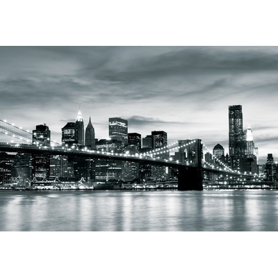 Postershop Fototapeta vliesováBrooklyn Bridge černobílý rozměry 184x254 cm