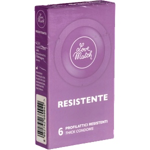 Love Match Single: Resistente, 6 stronger condoms