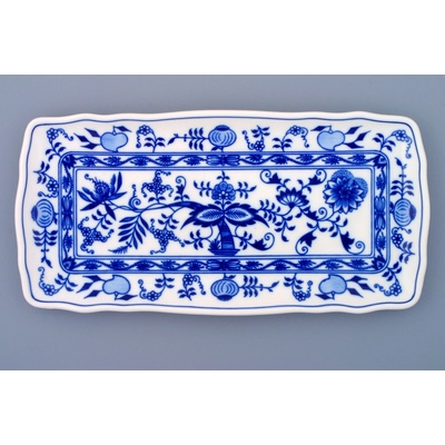 ČESKÝ PORCELÁN Podnos čtyřhranný 33x16 cm dekor cibulák